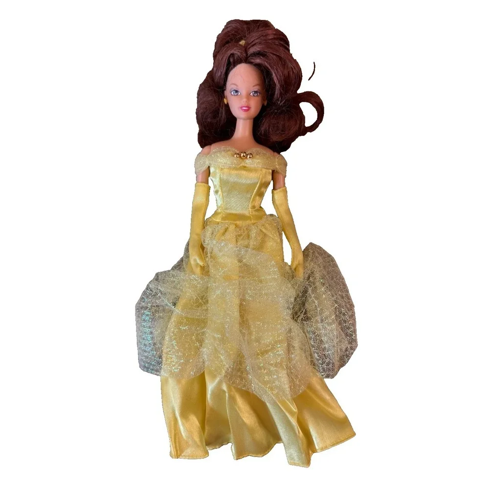 Vtg Disney Store‎ Princess Belle Beauty Beast Classic Doll Yellow Dress Retired
